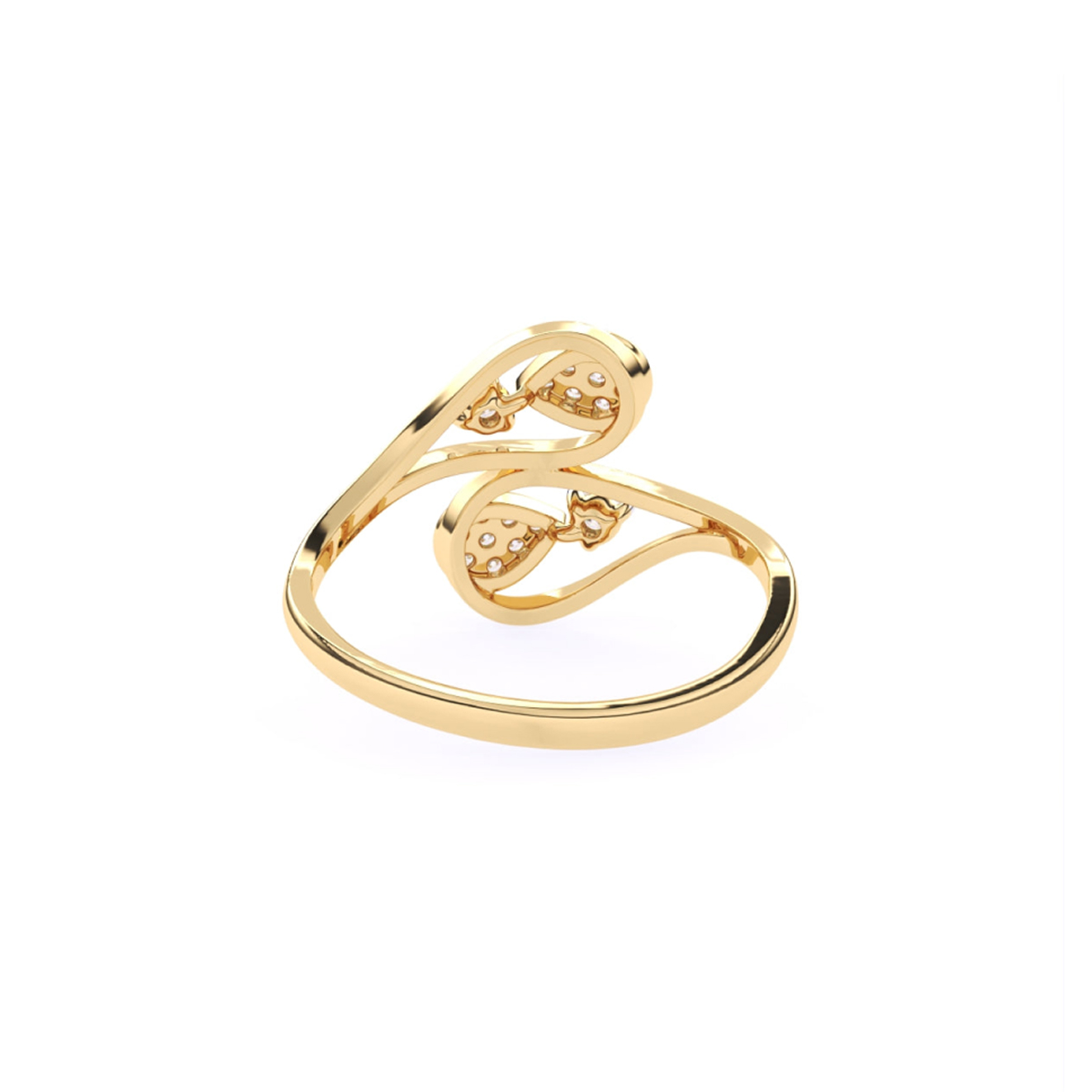 Pear Style Round Lab Grown Diamond Engagement Ring